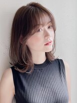 リヤン 表参道(lyann)&nbsp;小顔カット大人可愛いシアーカラー前髪外ハネボブセミディ