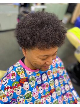 バーバーショップイシカワ(BARBER SHOP イシカワ) アフロパーマスキンフェードスタイル