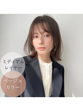 コート 表参道(Cote) Cote 美髪/オリーブベージュ/セミディ//カットレイヤー