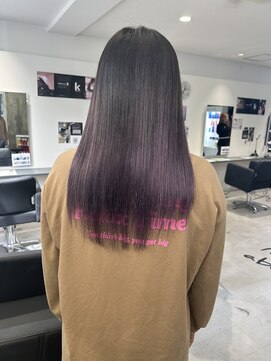 キング(K!ng) 縮毛矯正髪質改善ハイライトレイヤーカット枚方美容室エクステ