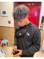メンズ無造作フェード束感ツイストスパイラルショートストリート