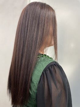 ミーツ 山内店(mits)の写真/【7種類のオイル配合＋3STEPのトリートメント配合】でダメージレスなストレート☆憧れのサラつや髪へ♪