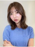 1回のブリーチで出来るミルクティーカラー/鎖骨レイヤー