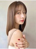 チェリーブラウンモテ髪前髪くびれヘアミニウルフ#403f0614