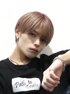 オーシャントーキョー 心斎橋(OCEAN TOKYO WEST) メンズヘアシースルーマッシュピンクブラウンカラー