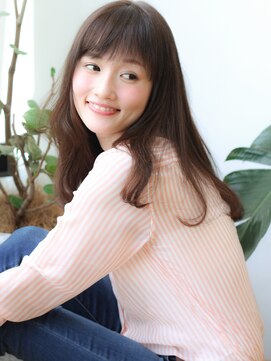 ヴィヴィ(VIVIE) 暗めカラーラベンダーアッシュグレージュ小顔フェミニンバング