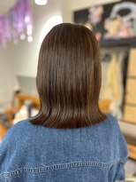 ネオリーブ クーロ(Neolive curro)&nbsp;外はね切りっぱなしボブ×髪質改善カラー　酸性ストレート