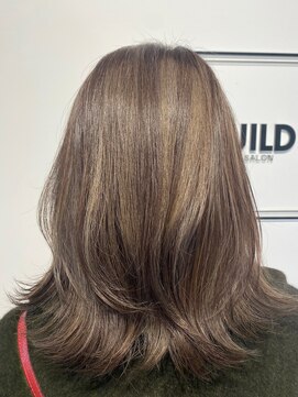 ギルド 東久留米店(GUILD) 透明感ブラウンの外ハネミディ