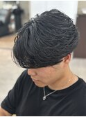 MEN’S HAIR/サーフカール/刈り上げセンターパート/稲毛