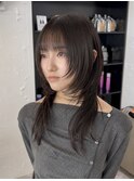 レイヤーウルフカット/ロングウルフ/顔まわりレイヤーウルフ
