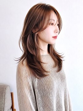 アンク(ank) レイヤーミディアム20代30代40代50代丸顔面長ミディアムレイヤー