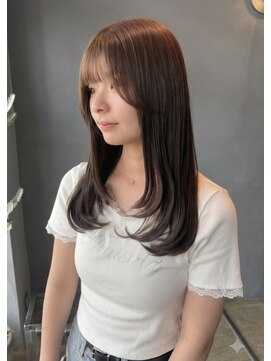 ヘアーループセラデザインワークス(Hair ruup Sela design works) さりげないレイヤーカット×オリーブベージュ