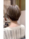 小顔黒髪メルティカラーハッシュカットシースルーバング