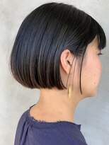 テトヘアー(teto hair) short［黒髪・前下がり・直毛・ミニボブ・ワンレングス・大人］