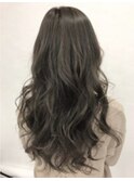 モテ髪アッシュグレージュロングヘアー