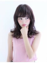 ヘアーサロン モンクール(hairsalon mon'coeur) 無造作ひし形シルエットsemi☆《ラベンダー系ブラウン＆毛束感》