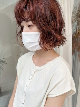 ツイギー 伊賀上ビル店(TWiGGY) カシスオレンジandウェーブパーマボブ