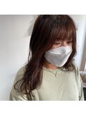 韓国風レイヤー/フェザーバング/サイドバング/くすみカラー