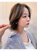 切りっぱなしボブ☆インナーカラーハイライトイルミナカラー