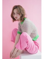 ソワン ドゥ ブレス エルネ 立花店(soin de brace elne)&nbsp;ピンクベージュ×愛されボブ