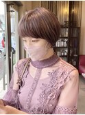 マッシュショート×ラベンダーカラー