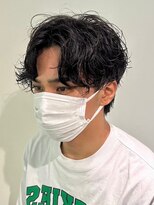 レビジュヘアー 桂店(LEVIJU HAIR)&nbsp;センターパートツイストスパイラルパーマ刈り上げメンズパーマ