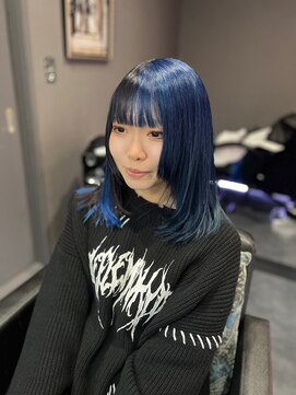 ヴィアンジュ(viange) #ツートンカラー#ハーフカラー#ブルー#ブラック