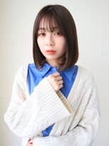 ケーツー あべのキューズモ－ル店(K-two)&nbsp;ナチュラルボブ*ミディアムボブ*前髪あり*ミディアムボブヘア