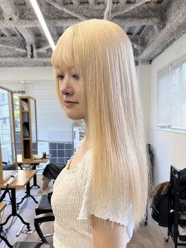 ニコ トウキョウ 渋谷(nico TOKYO) ホワイトブロンド/髪質改善/ダブルカラー/ケアブリーチ/10代20代