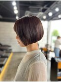 ショートヘアシアーカラーカールセミディ