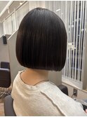 ぱつっとボブ 大人かわいい前下がりボブ ナチュラルボブ