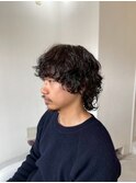 20代30代40代◎似合わせカットニュアンスパーマブルーブラック
