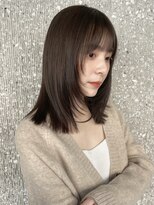 ローネス(LONESS) レイヤーカット ミディアムレイヤー ブラウンベージュ 美髪