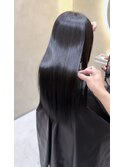 高濃度髪質改善カラー.艶髪グレーブラック