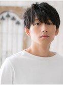 ナチュラル黒髪フェザーマッシュj与野