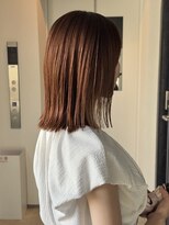 ラフ 新宿(Laff) 20代30代切りっぱなしボブ/縮毛矯正/切りっぱなし/ブラウン