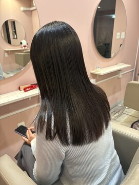 キーチェ 梅田中崎町(keych) 毛流れレイヤーカット/ミディアム/髪質改善/縮毛矯正