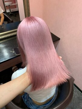 セレーネヘアー オオサカ 心斎橋店(Selene hair OSAKA) 秋冬カラーピンクカラー心斎橋難波ホワイトピンクカラー韓国ヘア