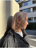 ハイトーン|ペールピンクのレイヤーボブ
