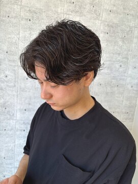 アッシュ 浦安店(Ash) フェザーパーマメンズパーマセンターパートメンズヘア