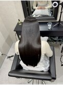 髪質改善 スーパーロング ワンレングス レイヤー 韓国風巻き