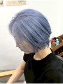 ブルー/ショート/本八幡/ブリーチ/ハイライト/デザインカラー