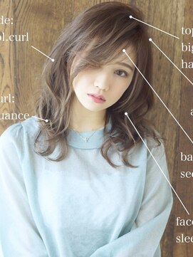 ローラン(ROULAND) 【ROULAND坂本】フェザーバングボブルフ　ピンクベージュ