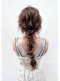 編みおろし カジュアルアレンジ 可愛い ヘアセット