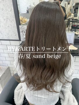 アンド(ANDO) 【本町】サンドベージュ 大人ベージュ 艶カラー 髪質改善カラー