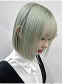 ★ミントグリーン_ミントブルー_ミニボブ_ハイトーン★