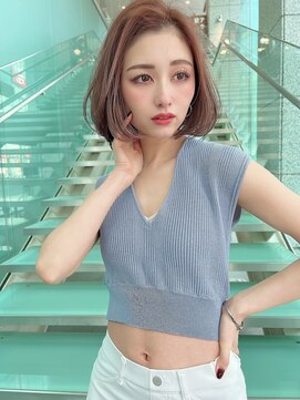 ロンド アンブル 四条烏丸(Lond ambre) 伊藤ガク レイヤーカット/オリーブベージュ/小顔/ボブ/前髪