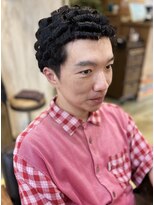 ヘアサロン イロドリ(hair salon irodori)&nbsp;パンチパーマの途中に撮影した髪型
