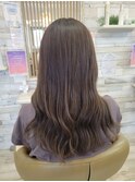 ロングレイヤー×ラベンダーカラー×艶カラー