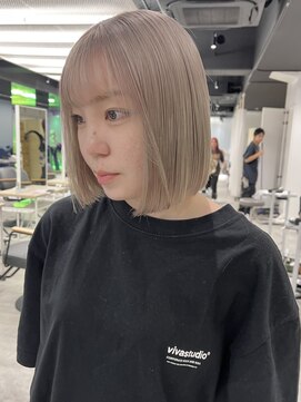 ゼスト 八王子店(ZEST) ハイトーンボブ/ホワイトミルクティー【佐々木 麻衣】